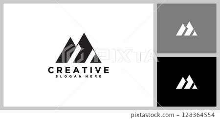 Modern Abstract M Letter Logo Monogram 128364554