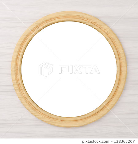 3D material_picture frame_round_yellow 128365207