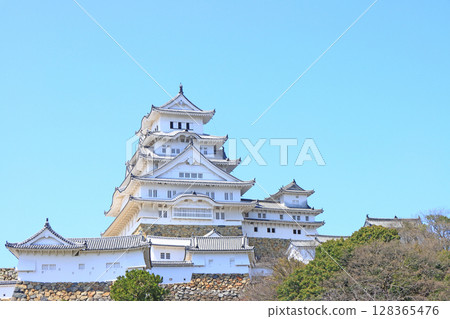 Scenery of National Treasure Himeji Castle, Himeji City, Hyogo Prefecture Scenery of National Treasure Himeji Castle, Himeji City, Hyogo Prefecture 128365476