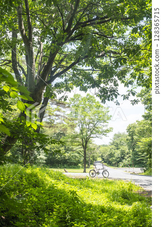 Fresh greenery and early summer cycling image (Hiruzen Plateau) Fresh greenery and early summer cycling image (Hiruzen Plateau) 128365715