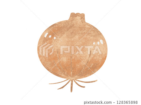 一個簡單的洋蔥的插圖 一個簡單的洋蔥的插圖 128365898