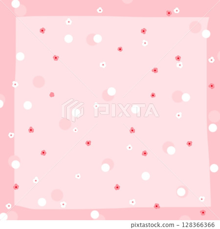 Recommended for use as a background for POP! White and pink polka dots and small cherry blossoms are scattered throughout. Recommended for use as a background for POP! White and pink polka dots and small cherry blossoms are scattered throughout. 128366366