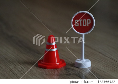 Traffic Control Cones and Stop Signs are Essential Safety Measures for Road Awareness and Protection Traffic Control Cones and Stop Signs are Essential Safety Measures for Road Awareness and Protection 128366582
