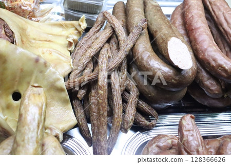 A Wide Variety of Traditional Sausages and Various Meat Products for All Occasions 128366626