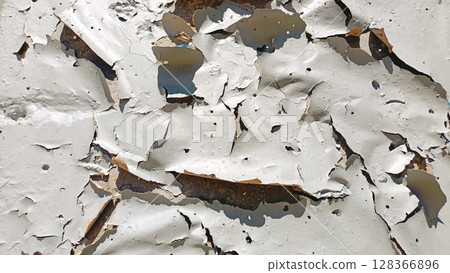 An artistic Textured Abstract Wall featuring Peeling Paint and Rust elements throughout it An artistic Textured Abstract Wall featuring Peeling Paint and Rust elements throughout it 128366896
