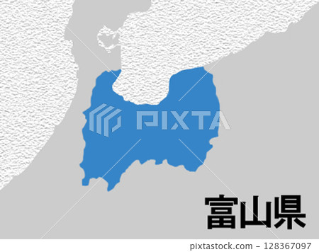 日本富山縣地圖 128367097
