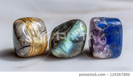 彩色石頭AI影像 128367800