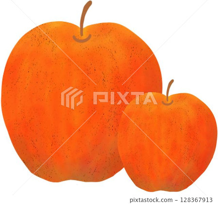 水彩風格蘋果插畫 | 秋季水果素材 128367913