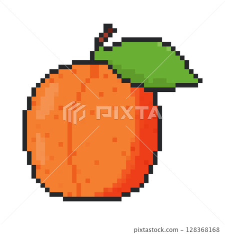 8 bit peach icon. Pixel art object. Retro 80s,90s video game graphics. 8 bit peach icon. Pixel art object. Retro 80s,90s video game graphics. 128368168