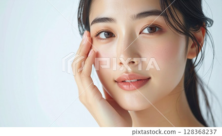 Beautiful woman beauty portrait 128368237