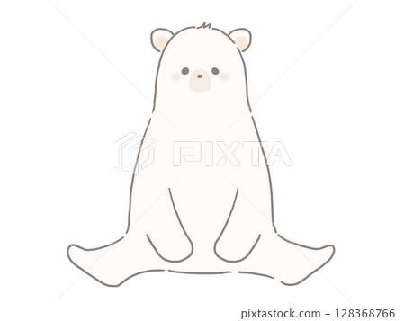 可愛的白熊插圖 128368766