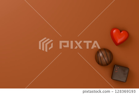 3D材質_情人節巧克力 128369193