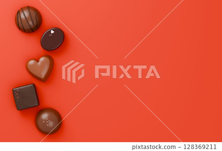 3D Material_Valentine Chocolate 128369211