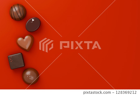 3D材質_情人節巧克力 3D材質_情人節巧克力 128369212
