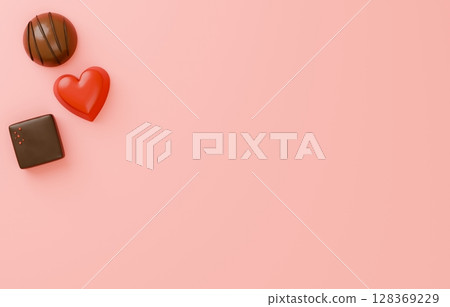 3D材質_情人節巧克力 128369229