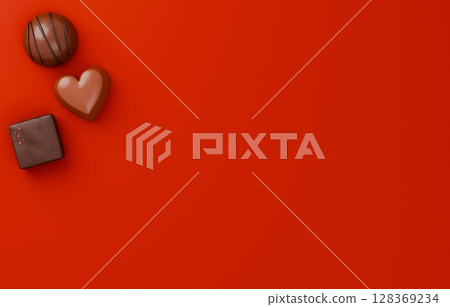 3D Material_Valentine Chocolate 128369234