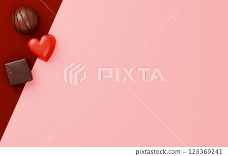 3D材質_情人節巧克力 3D材質_情人節巧克力 128369241