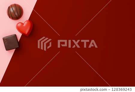 3D Material_Valentine Chocolate 128369243