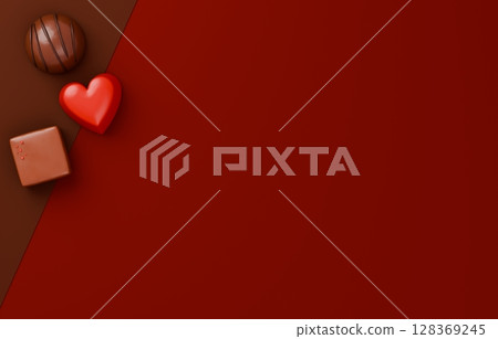 3D材質_情人節巧克力 128369245