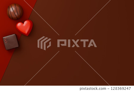 3D Material_Valentine Chocolate 128369247