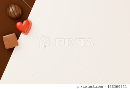 3D Material_Valentine Chocolate 128369251