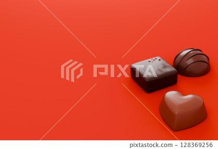 3D材質_情人節巧克力 3D材質_情人節巧克力 128369256