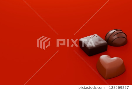 3D材質_情人節巧克力 3D材質_情人節巧克力 128369257