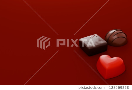 3D Material_Valentine Chocolate 128369258