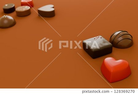 3D材質_情人節巧克力 128369270