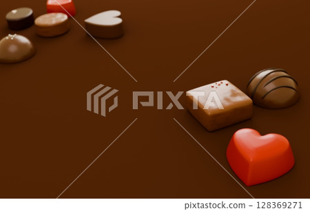 3D Material_Valentine Chocolate 3D Material_Valentine Chocolate 128369271