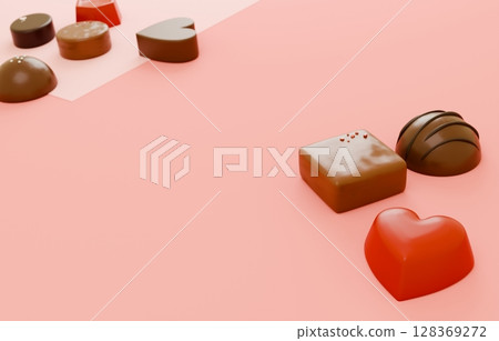 3D材質_情人節巧克力 128369272