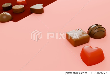 3D材質_情人節巧克力 128369273