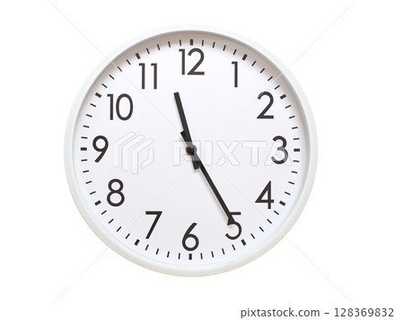 Wall clock showing 11:25 or 23:25. minimalist analog wall clock. suitable for time concept, deadline, schedule, or time zone visuals. Wall clock showing 11:25 or 23:25. minimalist analog wall clock. suitable for time concept, deadline, schedule, or time zone visuals. 128369832