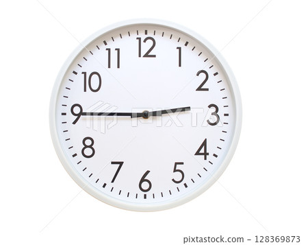 Wall clock showing 02:45 or 14:45. minimalist analog wall clock. suitable for time concept, deadline, schedule, or time zone visuals. Wall clock showing 02:45 or 14:45. minimalist analog wall clock. suitable for time concept, deadline, schedule, or time zone visuals. 128369873