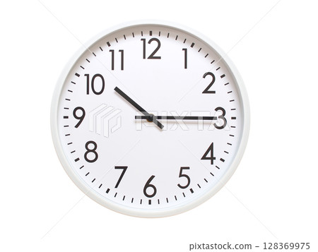 Wall clock showing 10:15 or 22:15. minimalist analog wall clock. suitable for time concept, deadline, schedule, or time zone visuals. Wall clock showing 10:15 or 22:15. minimalist analog wall clock. suitable for time concept, deadline, schedule, or time zone visuals. 128369975