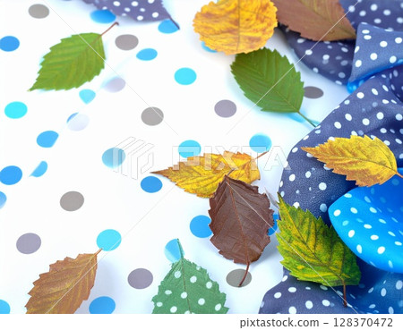 Autumn leaves wallpaper illustration 128370472