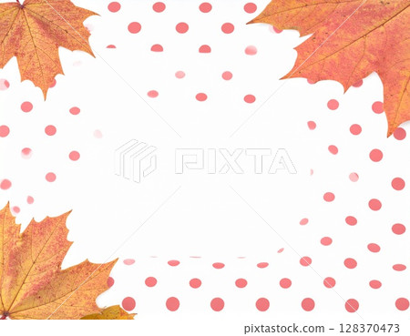 Autumn leaves wallpaper illustration 128370473