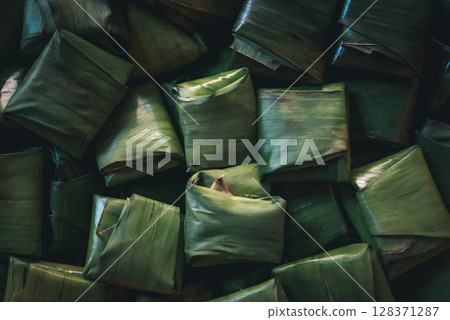 Nian gao or Chinese New Year's cake is sweet food 128371287