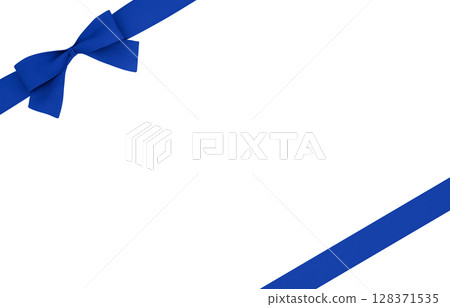 3D material_ribbon_blue 128371535