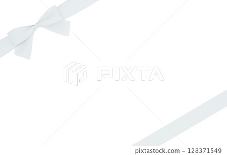 3D material_ribbon_white 3D material_ribbon_white 128371549