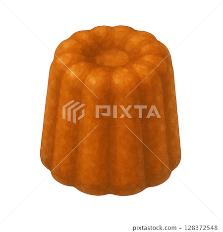 [Sweets] Illustration of canelé 128372548