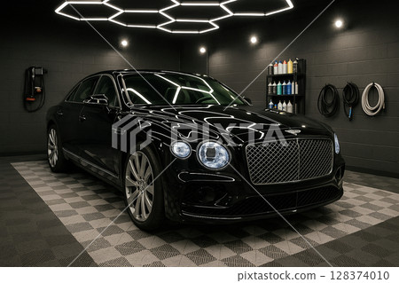 Black sports car 128374010