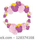 Pansy frame pastel colors 128374108
