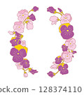 Pansy frame pastel colors 128374110