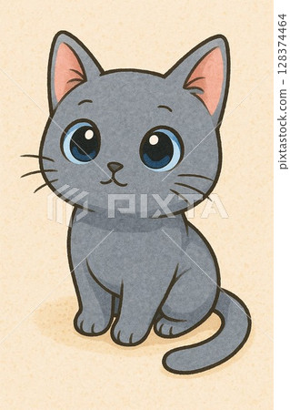 Sitting cat 128374464
