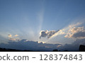 The western sky just before sunset 128374843