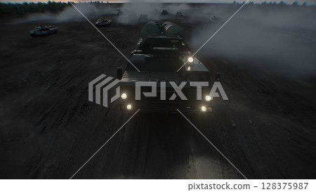 Russian air defense system. Military base.3d rendering. 128375987