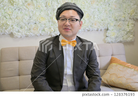 Bow tie hat men 128376193