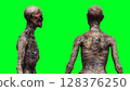 Zombie green screen . 3d rendering. 128376250