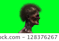 Zombie green screen . 3d rendering. 128376267